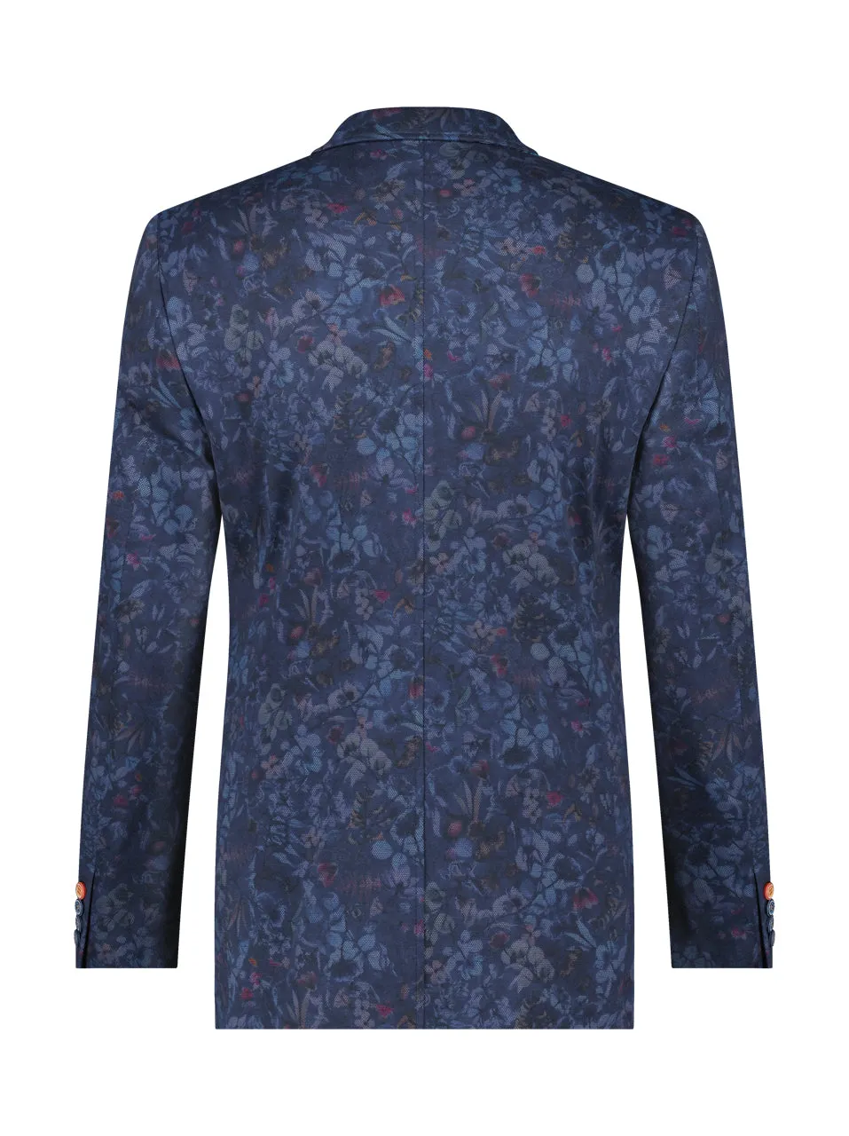 A Fish Named Fred - Pique Floral Blazer in Navy