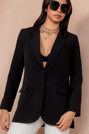Aoibhe Black Single Breasted Blazer