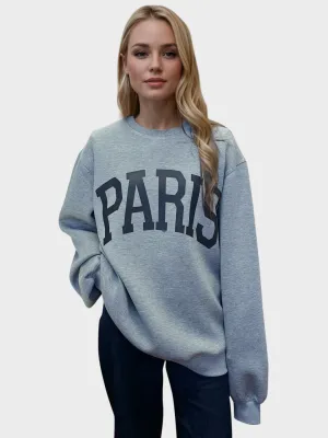 BELLE Basics PARIS Round Neck Long Sleeve Air Scuba Sweatshirt