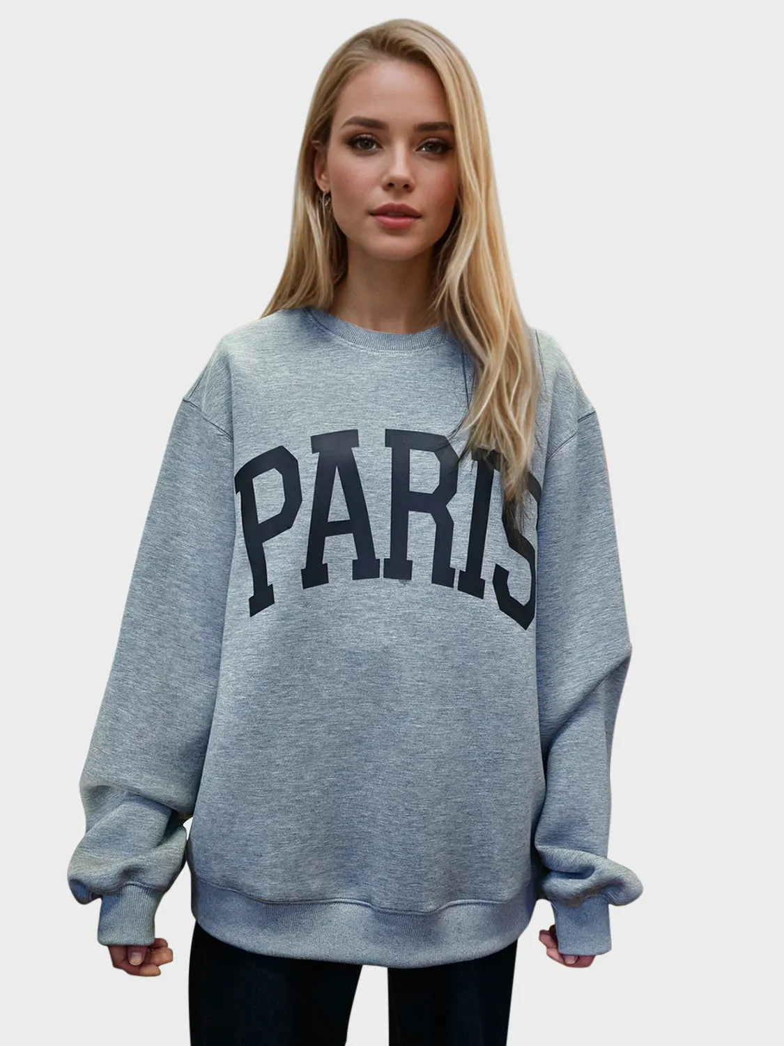 BELLE Basics PARIS Round Neck Long Sleeve Air Scuba Sweatshirt