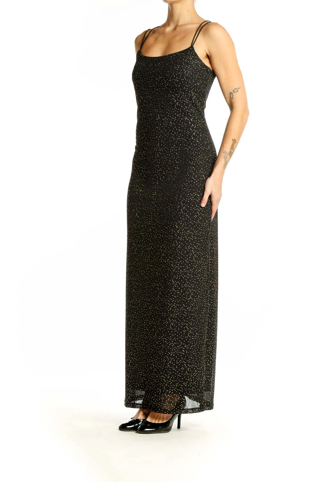 Black Sparkly Maxi Dress