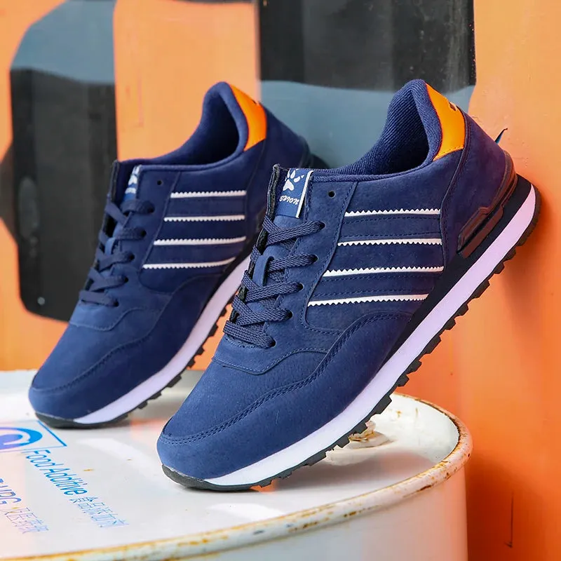 Breathable Sneakers Men Sport Running Shoes Women Light Athletic Shoes Leather Men Casual Flats Trail Walking Shoe Plus Size 45
