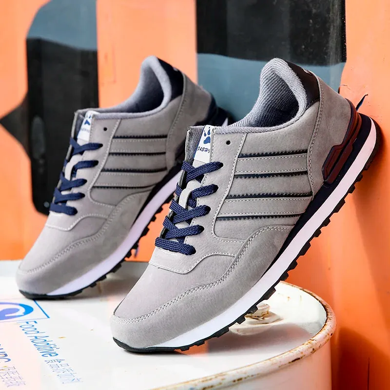 Breathable Sneakers Men Sport Running Shoes Women Light Athletic Shoes Leather Men Casual Flats Trail Walking Shoe Plus Size 45