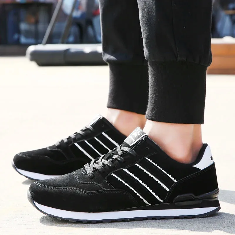 Breathable Sneakers Men Sport Running Shoes Women Light Athletic Shoes Leather Men Casual Flats Trail Walking Shoe Plus Size 45