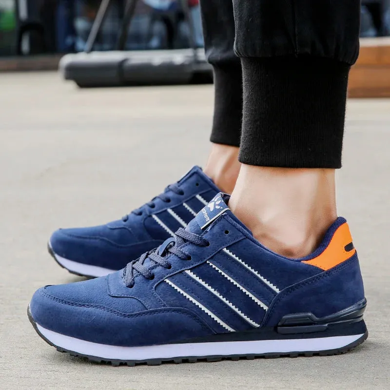 Breathable Sneakers Men Sport Running Shoes Women Light Athletic Shoes Leather Men Casual Flats Trail Walking Shoe Plus Size 45