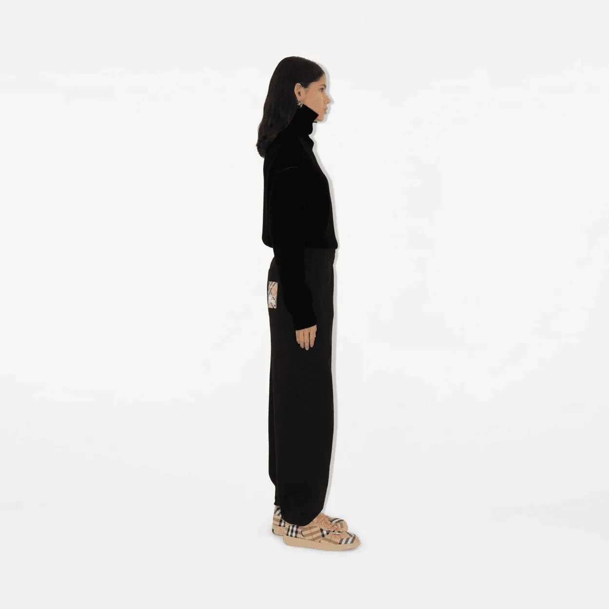 Burberry Check Label Cotton Jogging Pants