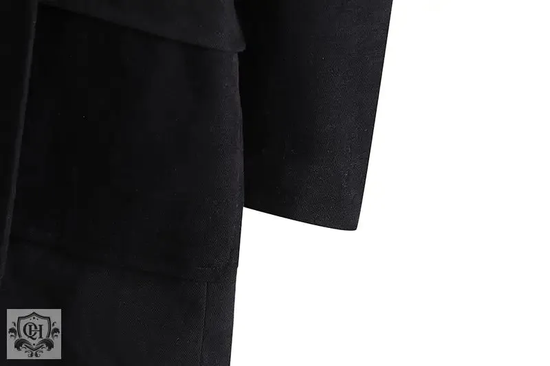 Buttoned Double Breasted Coat