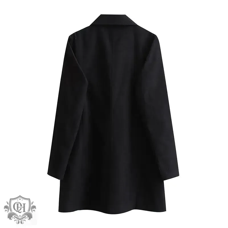 Buttoned Double Breasted Coat