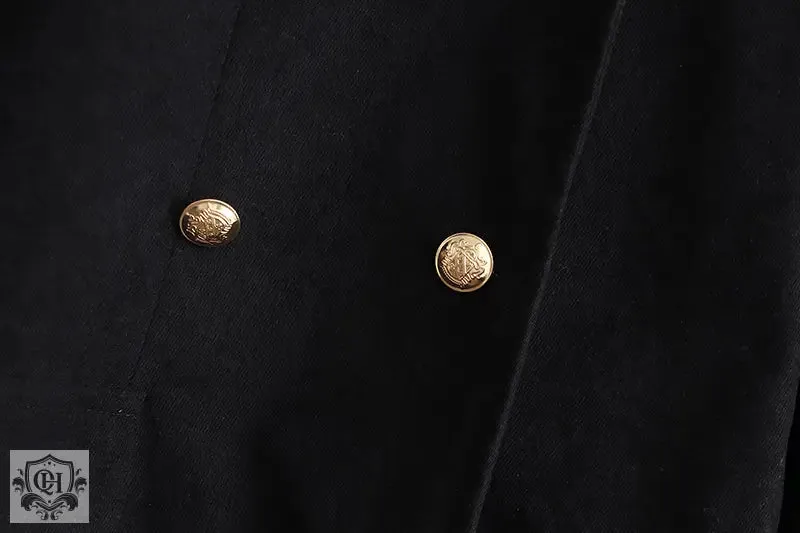 Buttoned Double Breasted Coat