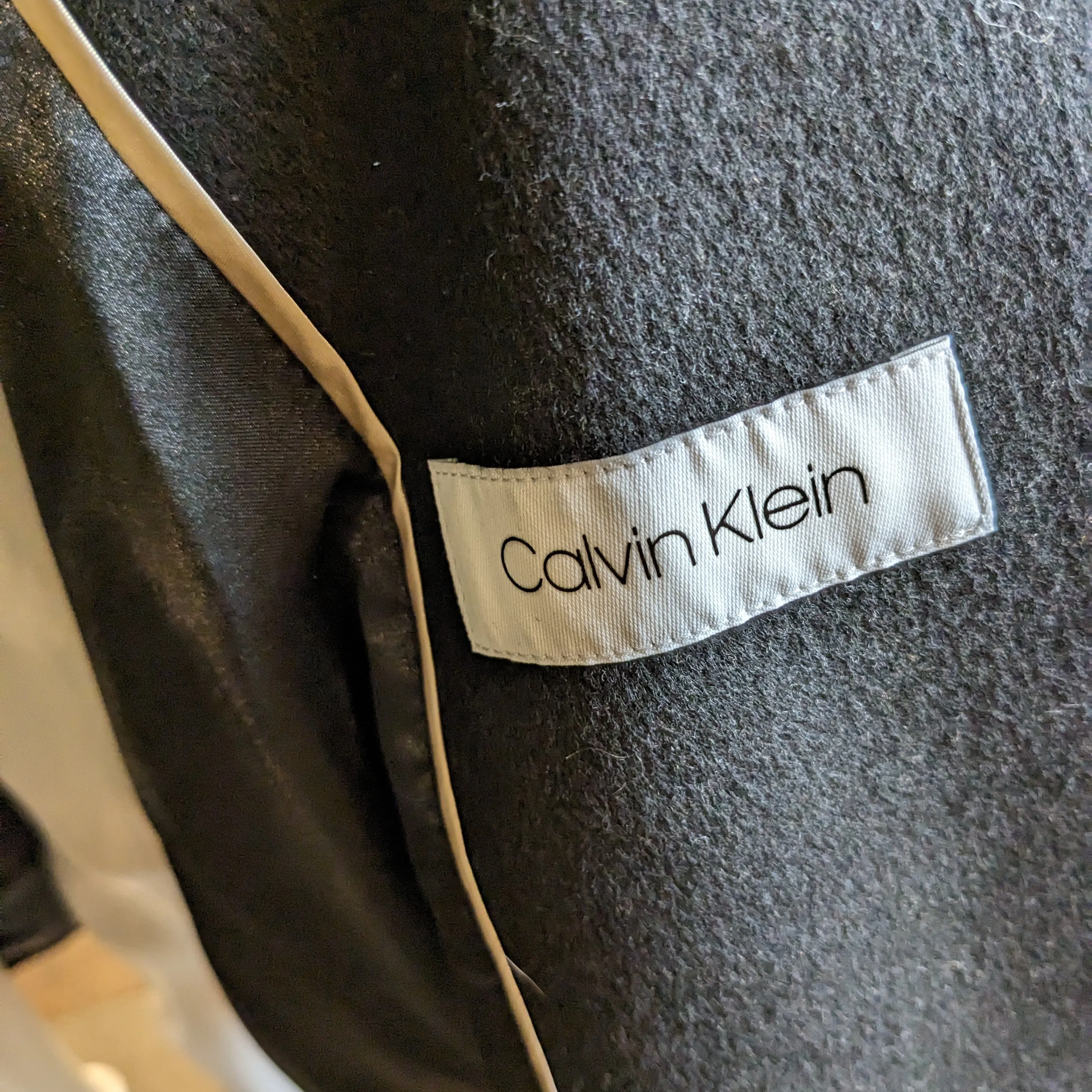 Calvin Klein Wool Trench Coat Sz 12P