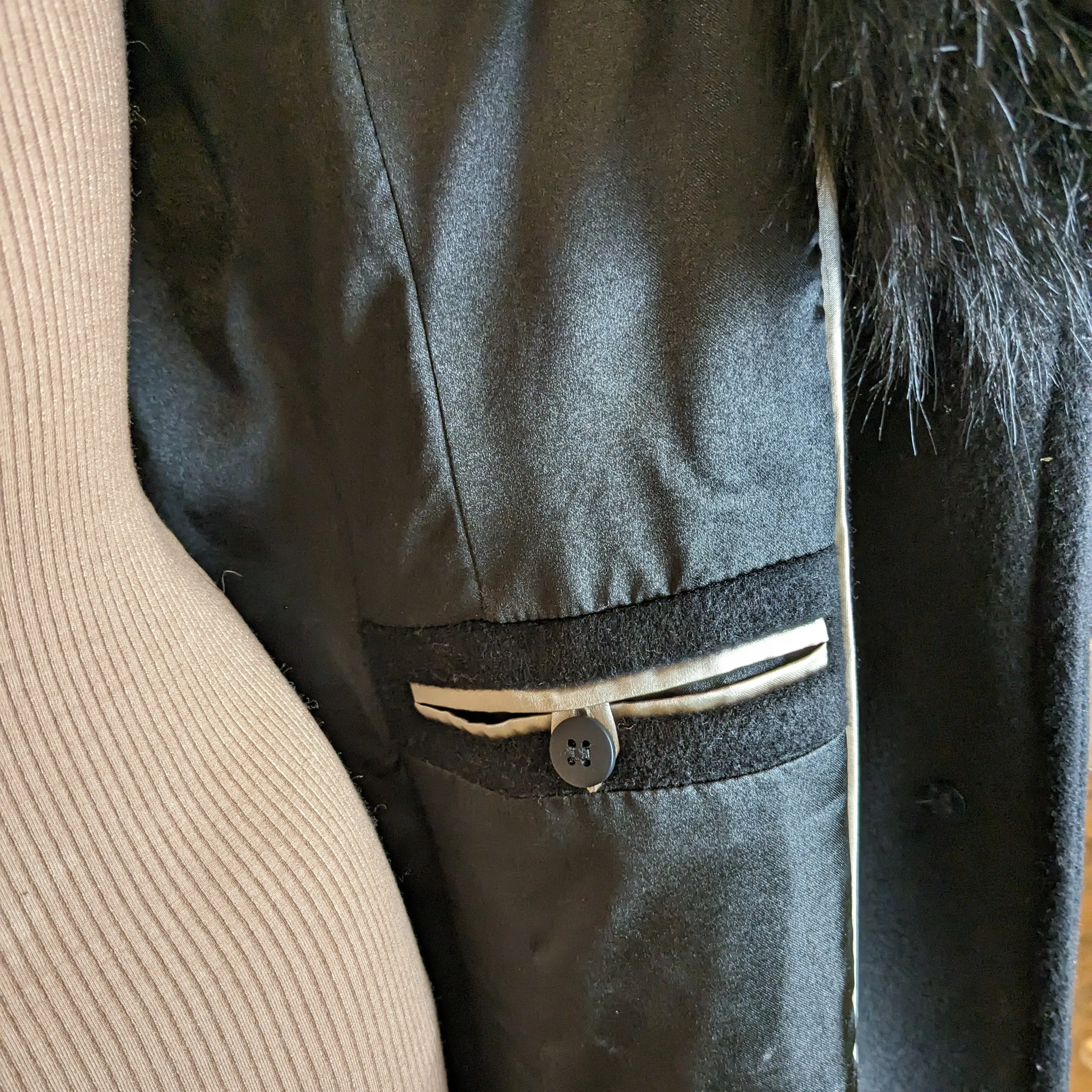Calvin Klein Wool Trench Coat Sz 12P