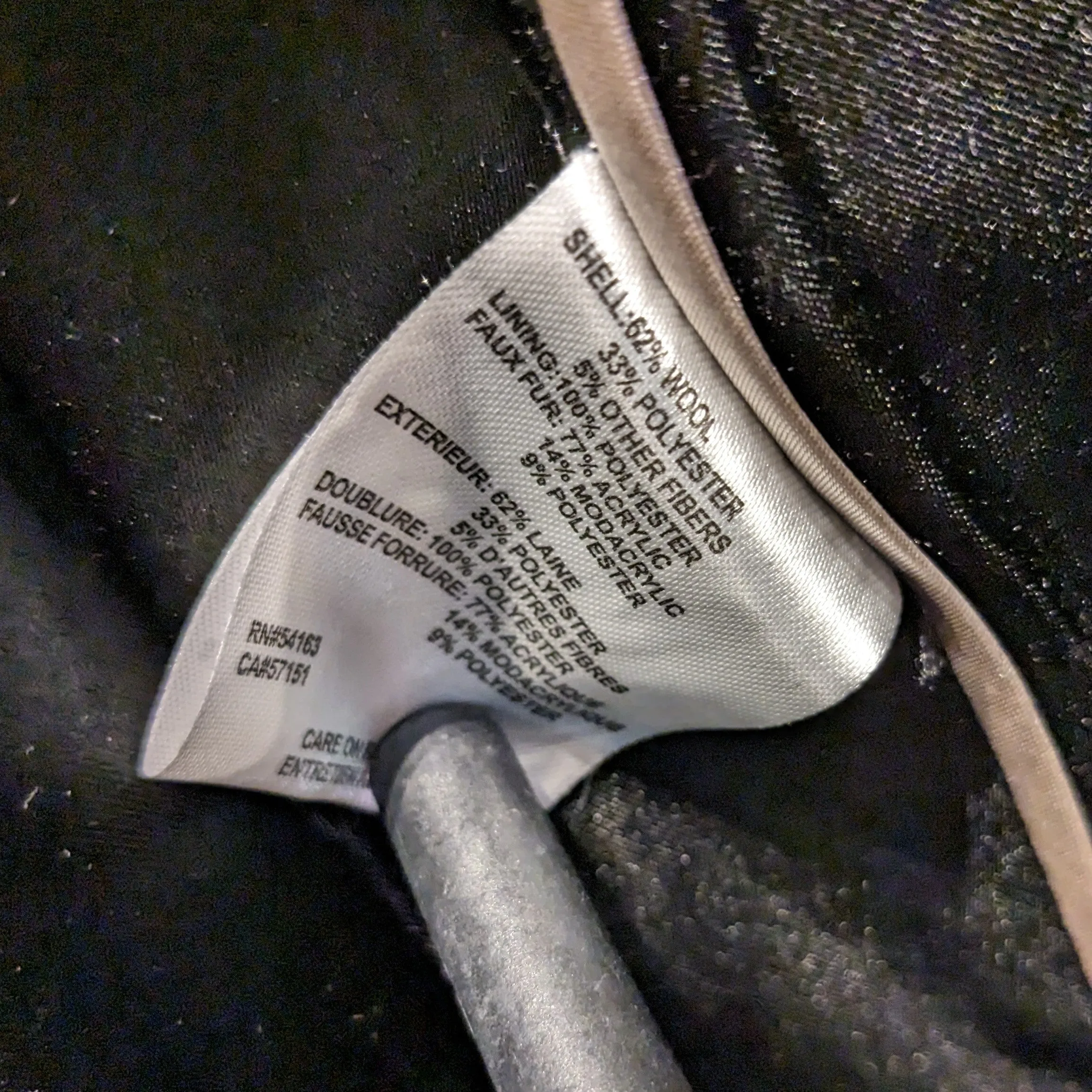 Calvin Klein Wool Trench Coat Sz 12P