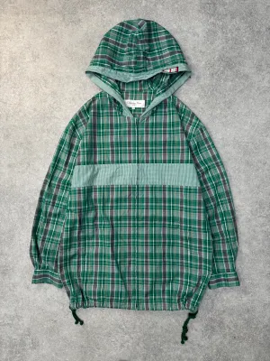 Christian Dior Sports Tartan Green Hooded Lightweight Jacket