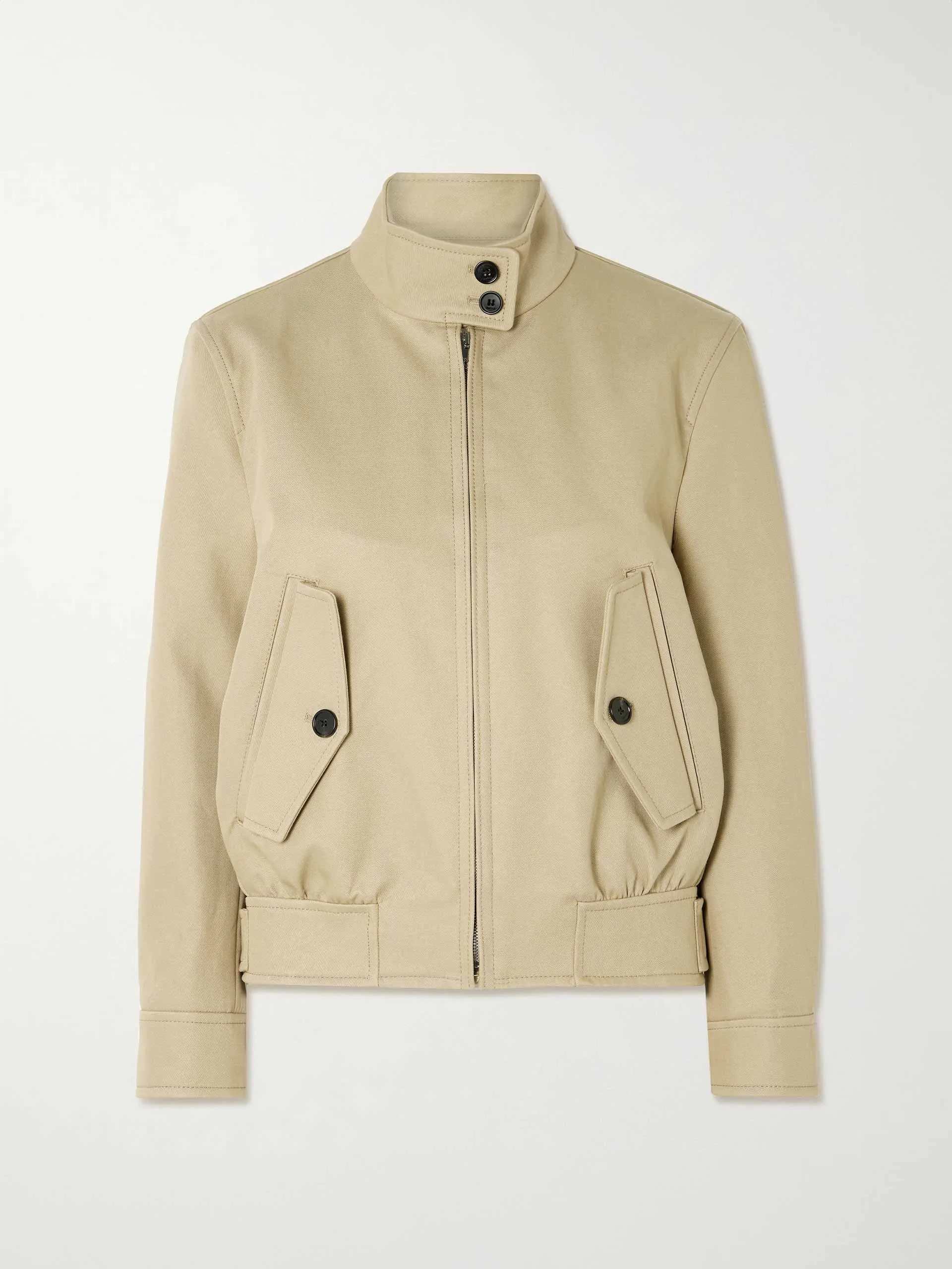 Cotton-drill bomber jacket