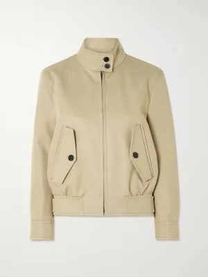 Cotton-drill bomber jacket