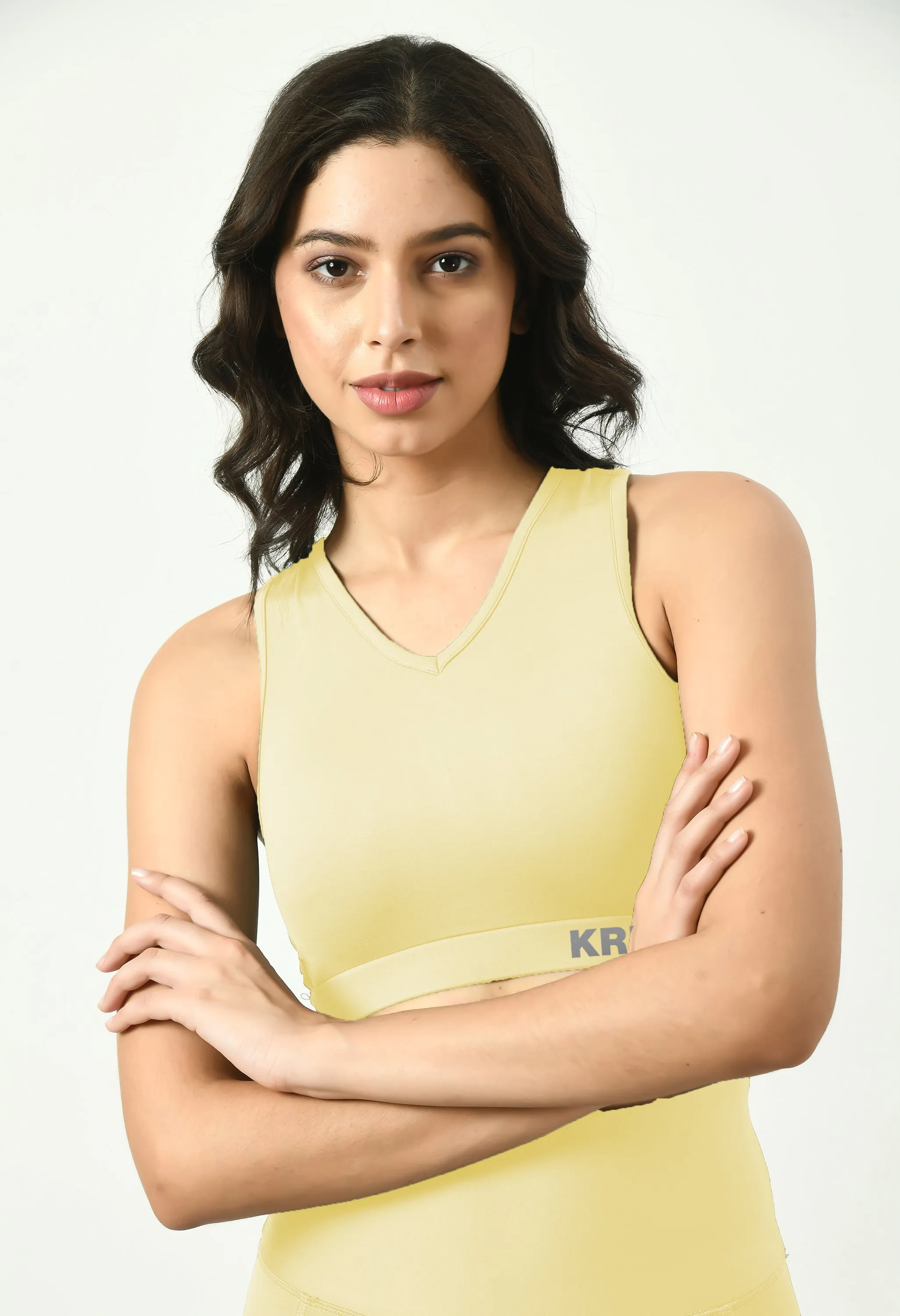 Dandelion Yellow Sports Bra & Leggings Co-Ord Set For Women