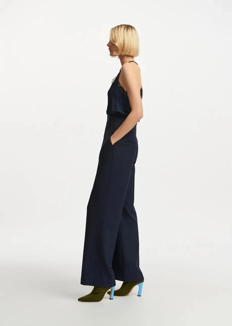 EA Fermission Wide Leg Pant in Navy