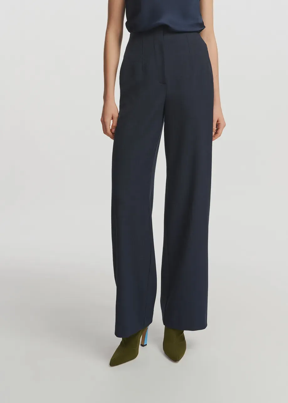 EA Fermission Wide Leg Pant in Navy