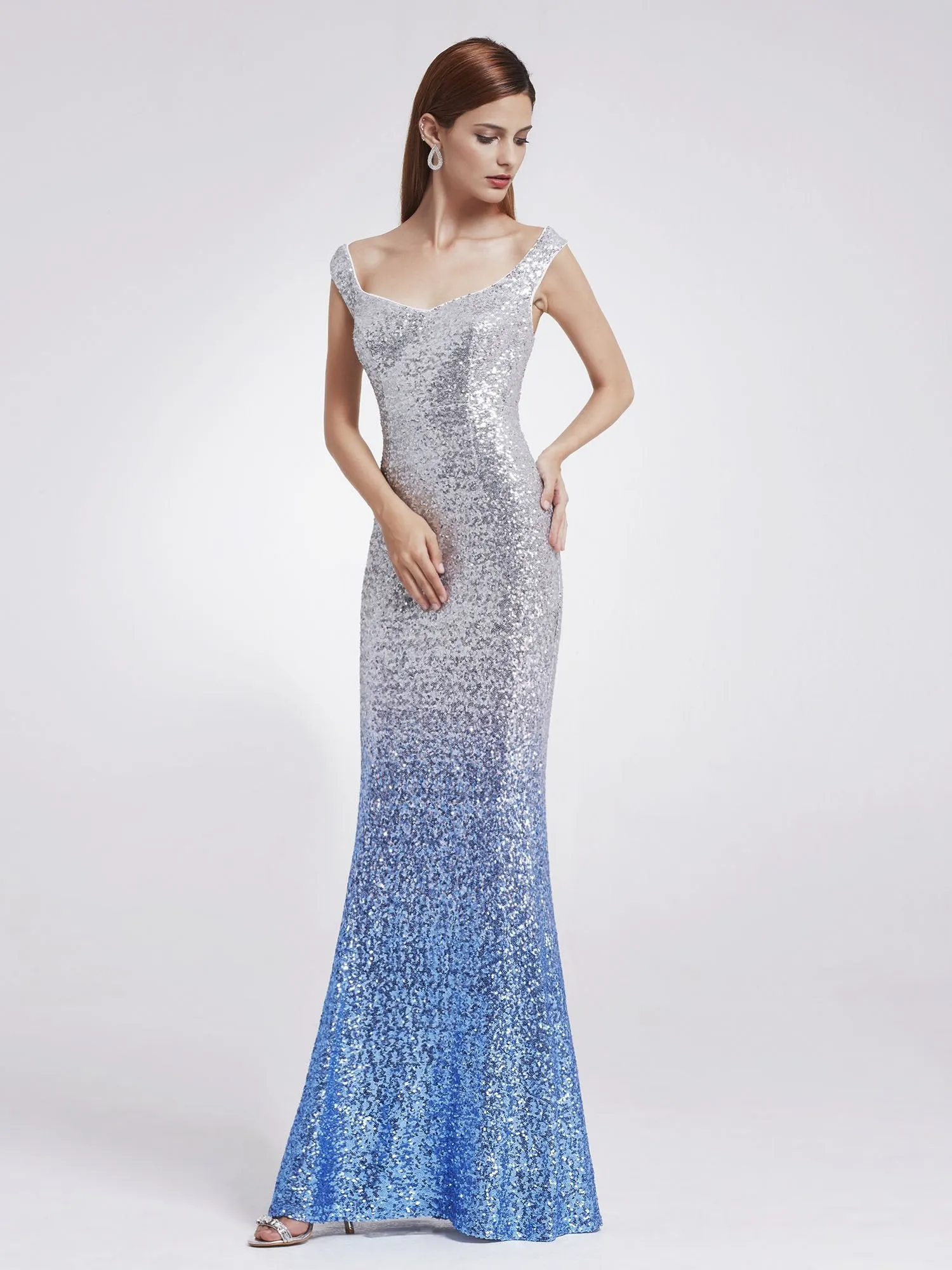 Ever-Pretty Women Elegantand Graceful Sequin Long Sparkle Evening Party Dress EP08999