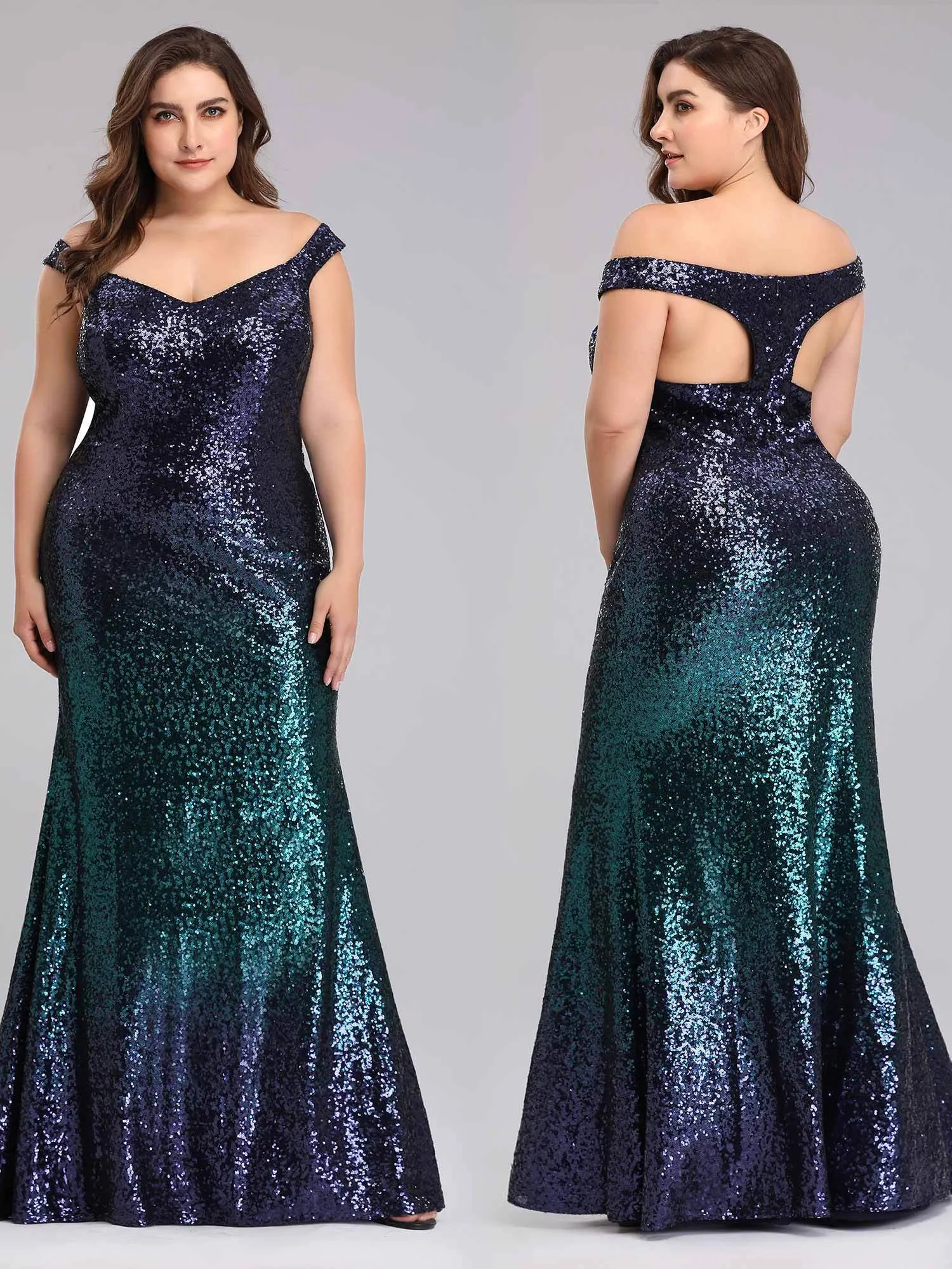 Ever-Pretty Women Elegantand Graceful Sequin Long Sparkle Evening Party Dress EP08999