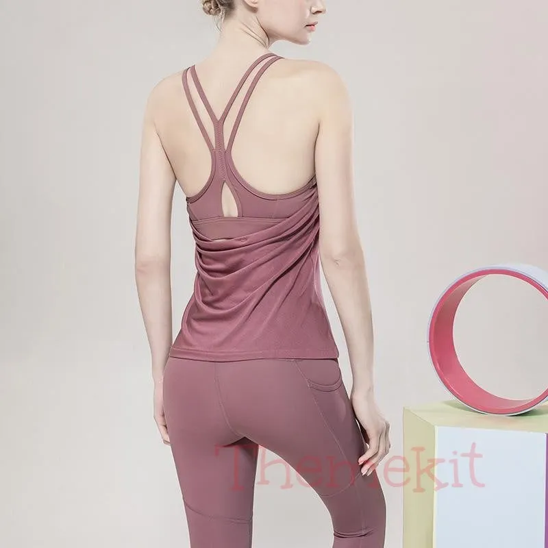 Fake Two-piece Running Sports Vest
