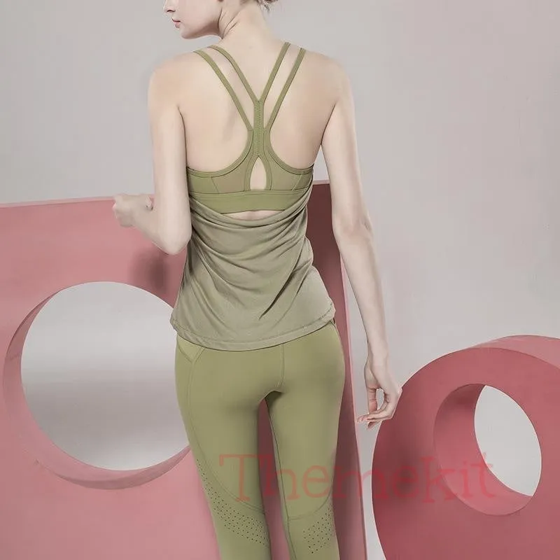 Fake Two-piece Running Sports Vest