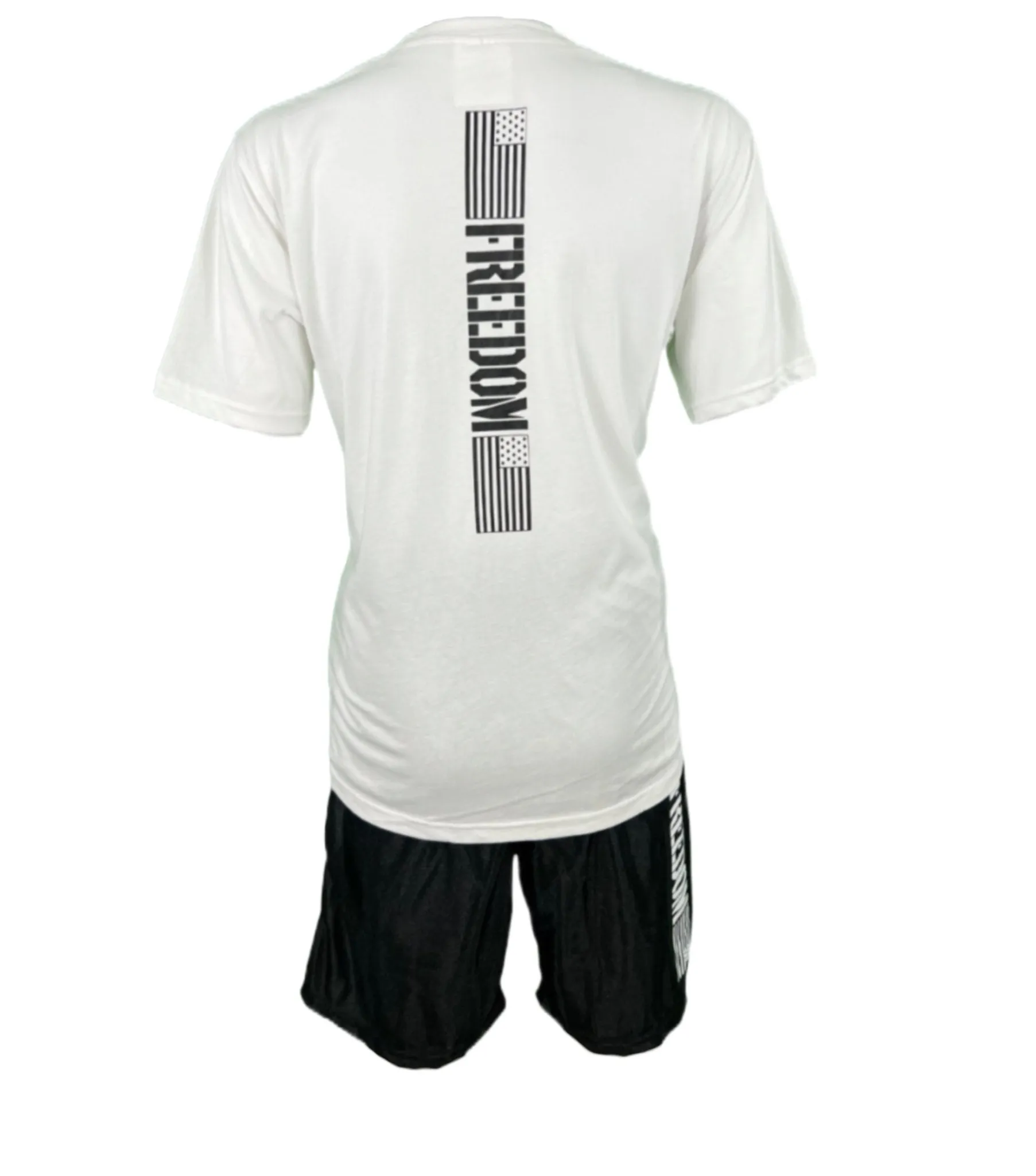 FREEDOM Black Athletic Gym Shorts - High-Performance Workout Gear for Fitness Enthusiasts