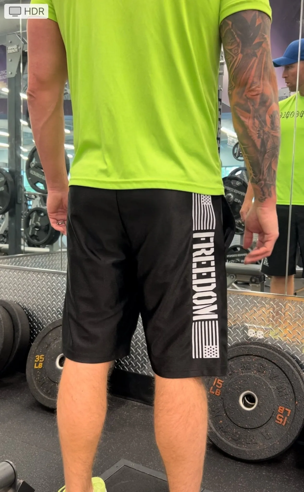 FREEDOM Black Athletic Gym Shorts - High-Performance Workout Gear for Fitness Enthusiasts