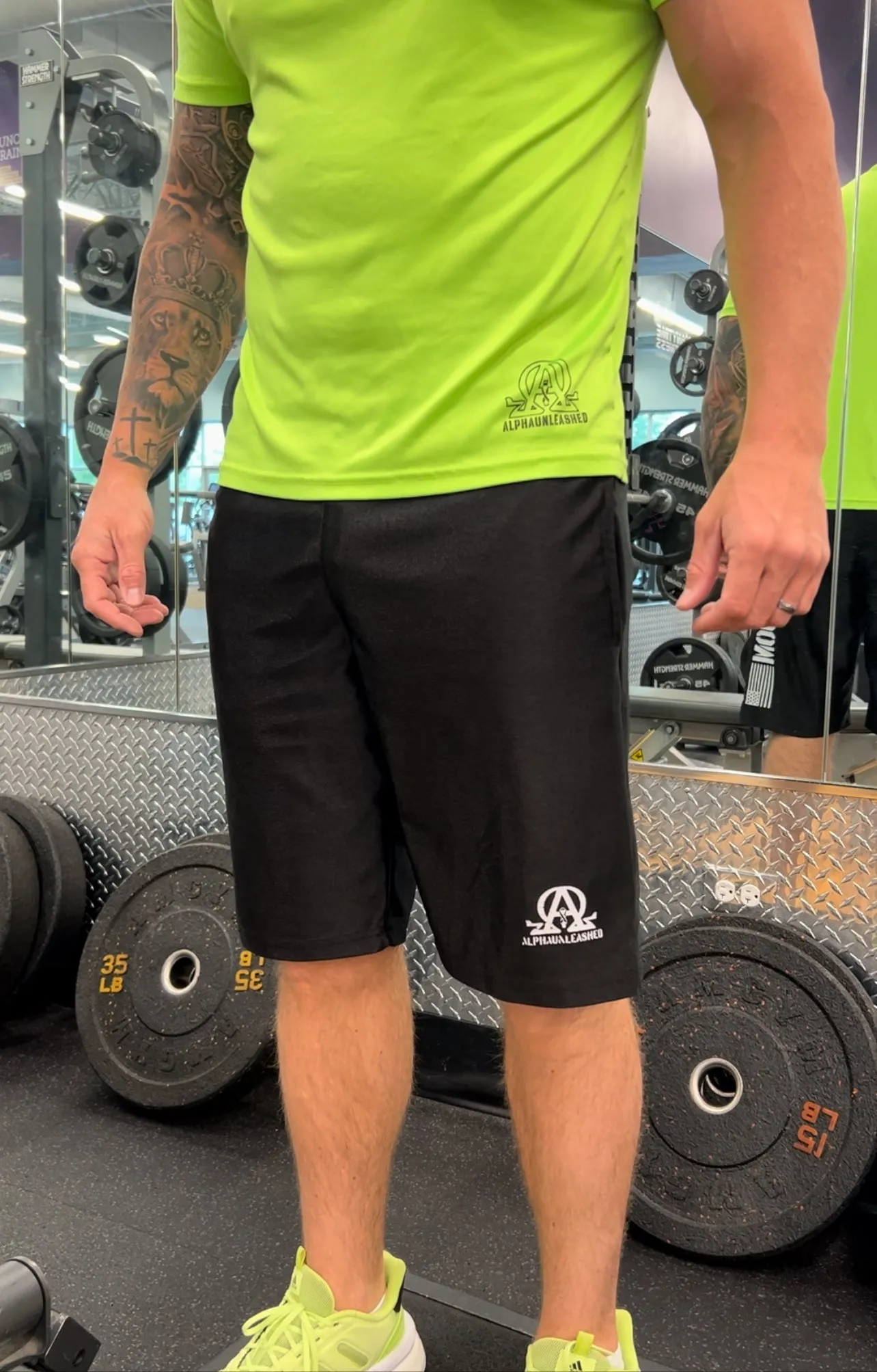 FREEDOM Black Athletic Gym Shorts - High-Performance Workout Gear for Fitness Enthusiasts