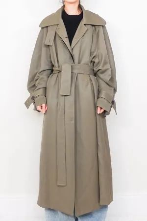 Green Khaki Trench Coat