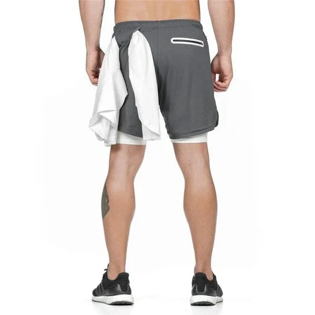 Gym Jogging Running Shorts 2 in 1