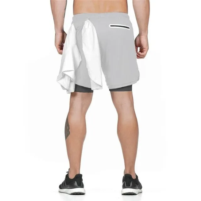 Gym Jogging Running Shorts 2 in 1