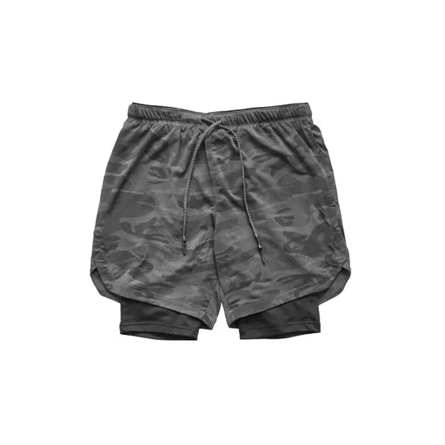 Gym Jogging Running Shorts 2 in 1