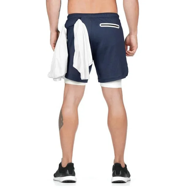 Gym Jogging Running Shorts 2 in 1