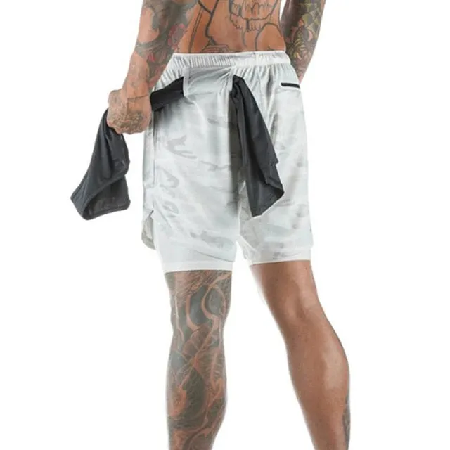 Gym Jogging Running Shorts 2 in 1