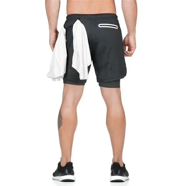 Gym Jogging Running Shorts 2 in 1