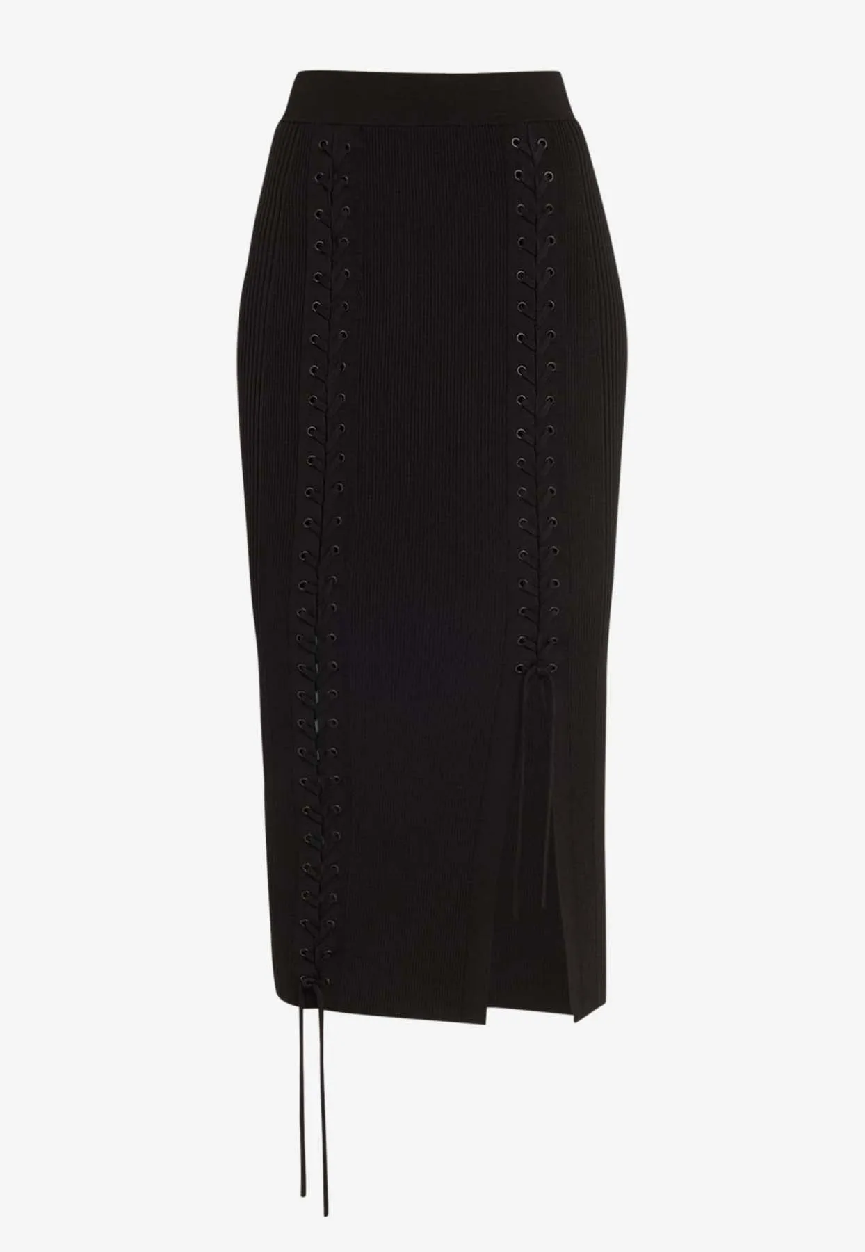 Helix Lace-Up Midi Skirt