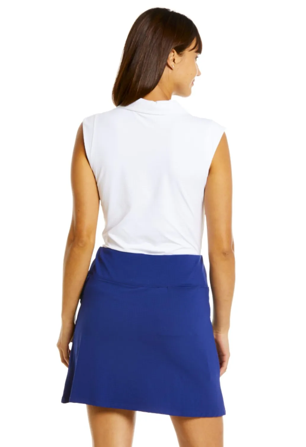 IBKUL Faux Wrap Skort - Navy