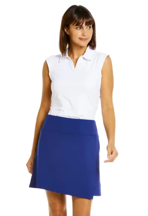 IBKUL Faux Wrap Skort - Navy