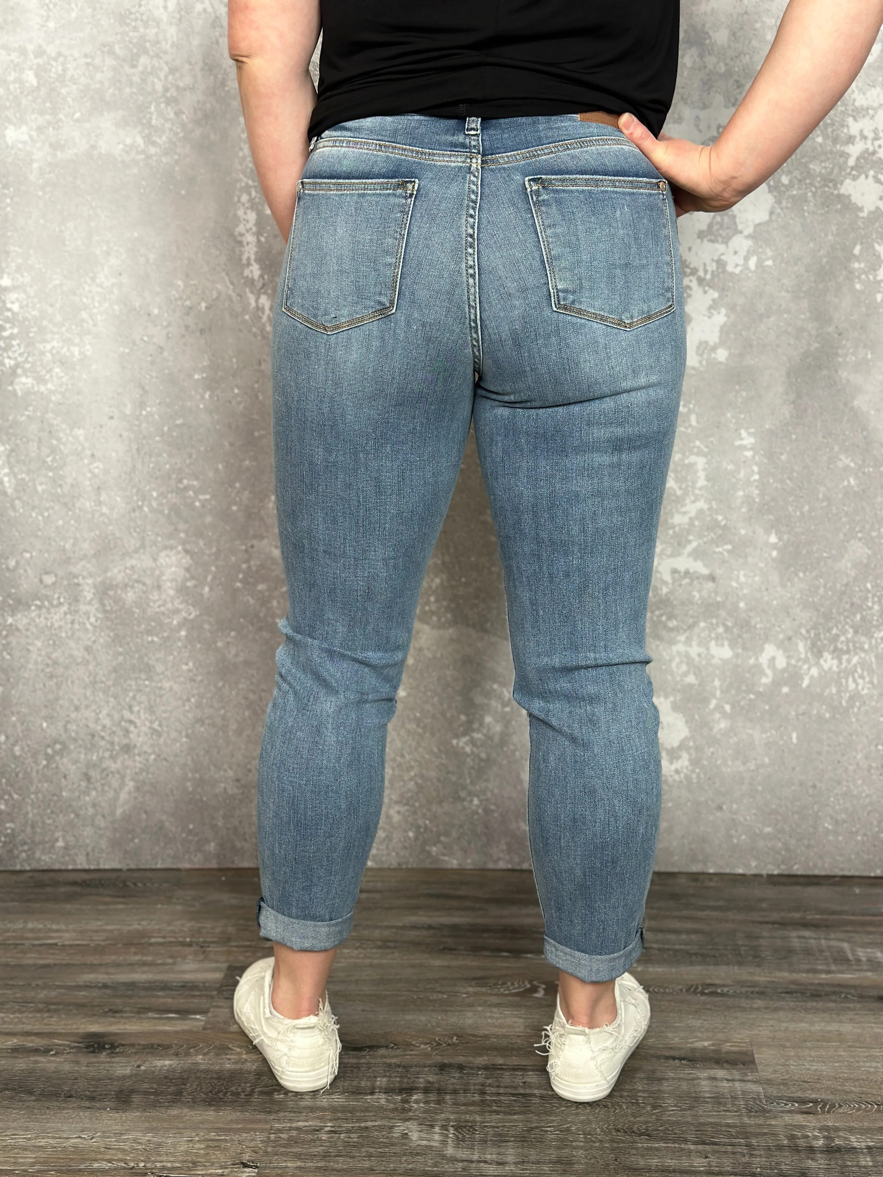 Judy Blue Mid Rise Slim Fit Sandy Jean (sizes 0/24-24W) - FINAL SALE