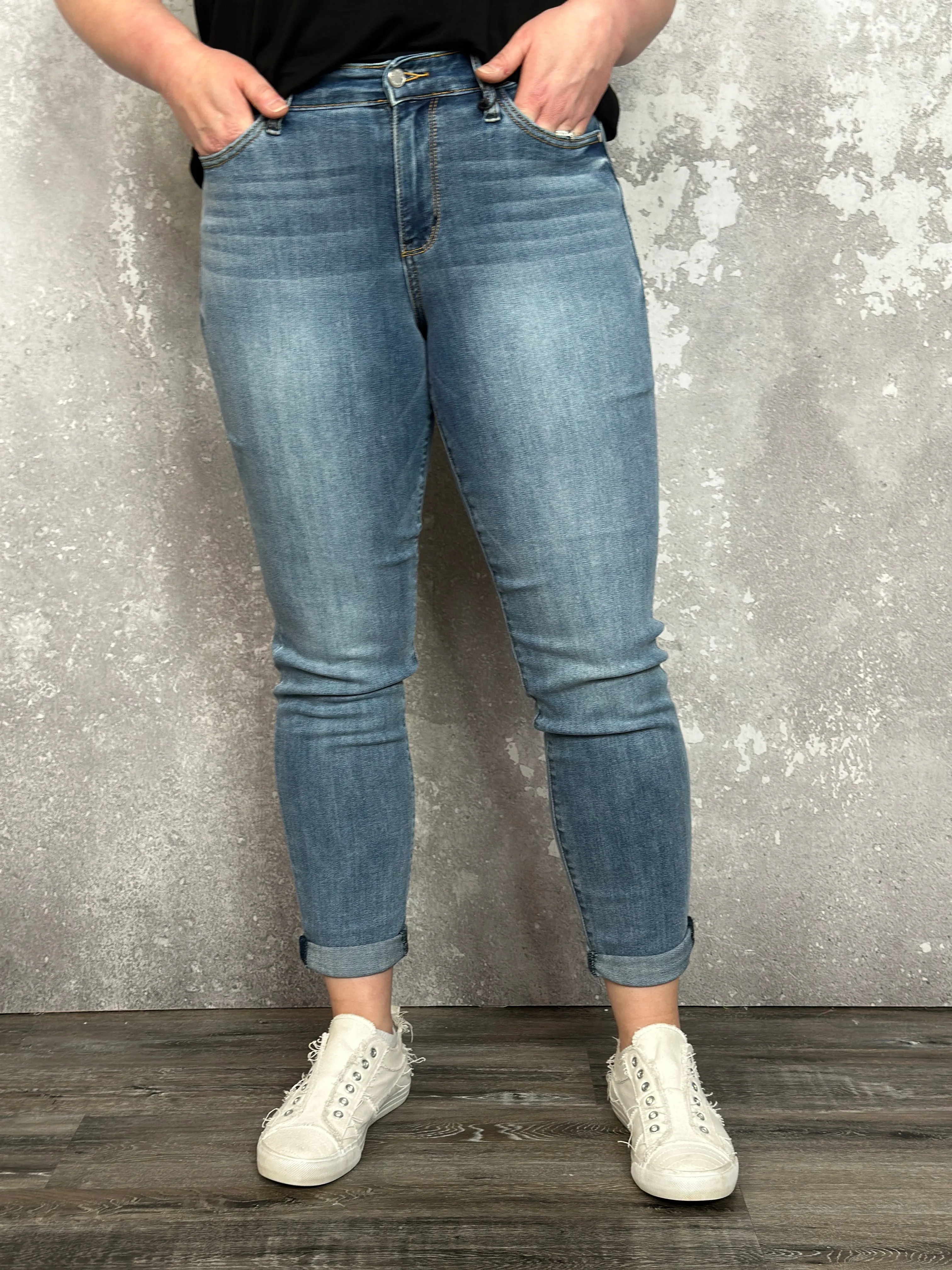 Judy Blue Mid Rise Slim Fit Sandy Jean (sizes 0/24-24W) - FINAL SALE