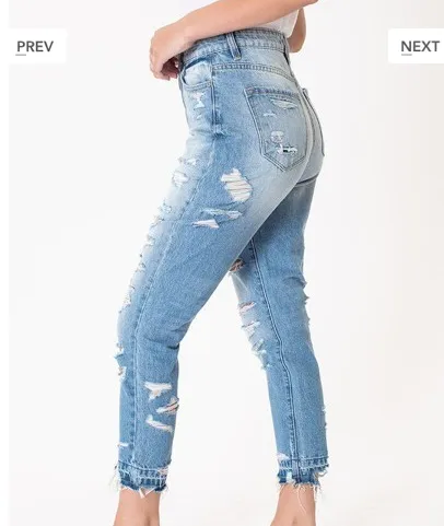 KANCAN- Relaxed Fit Colored Ripped Jeans