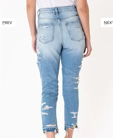 KANCAN- Relaxed Fit Colored Ripped Jeans