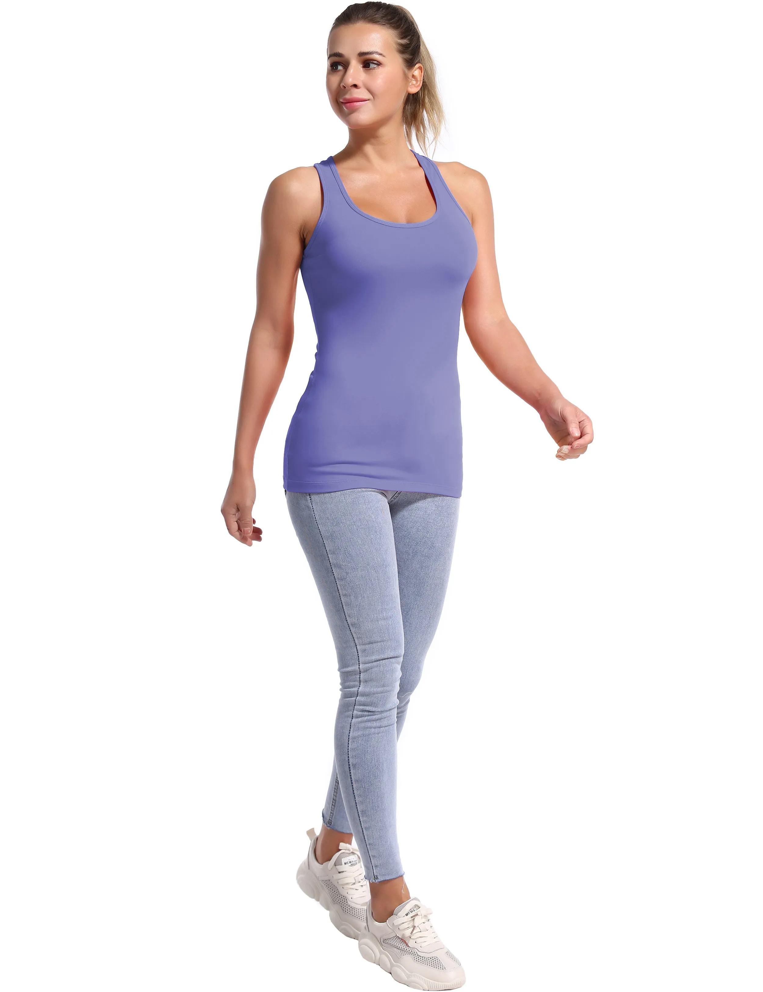 Racerback Athletic Tank Tops lavender_Tall Size