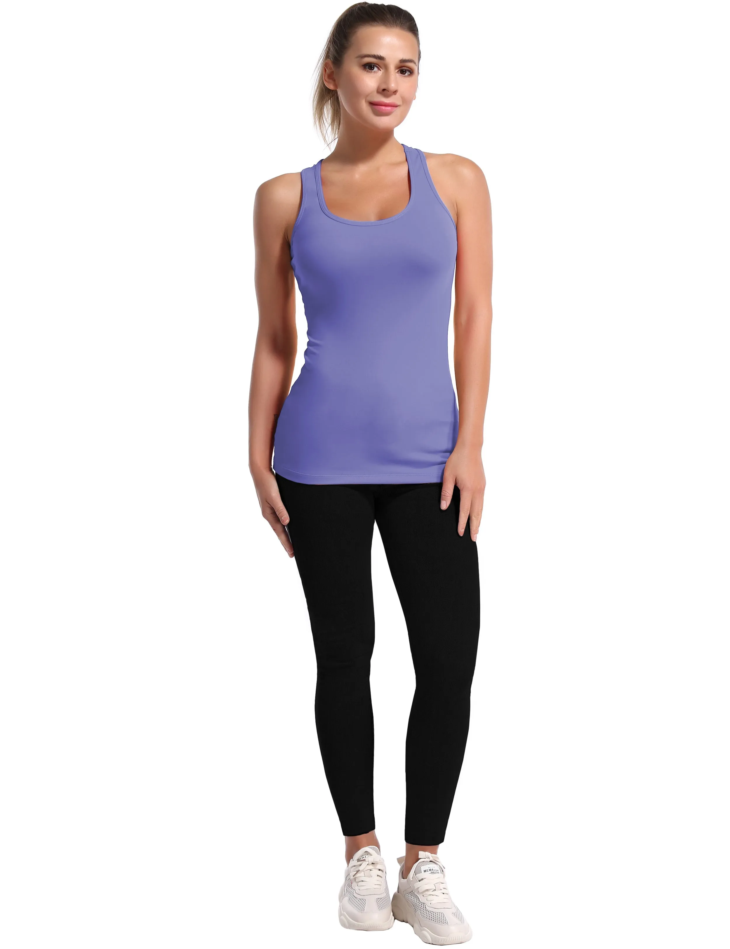 Racerback Athletic Tank Tops lavender_Tall Size