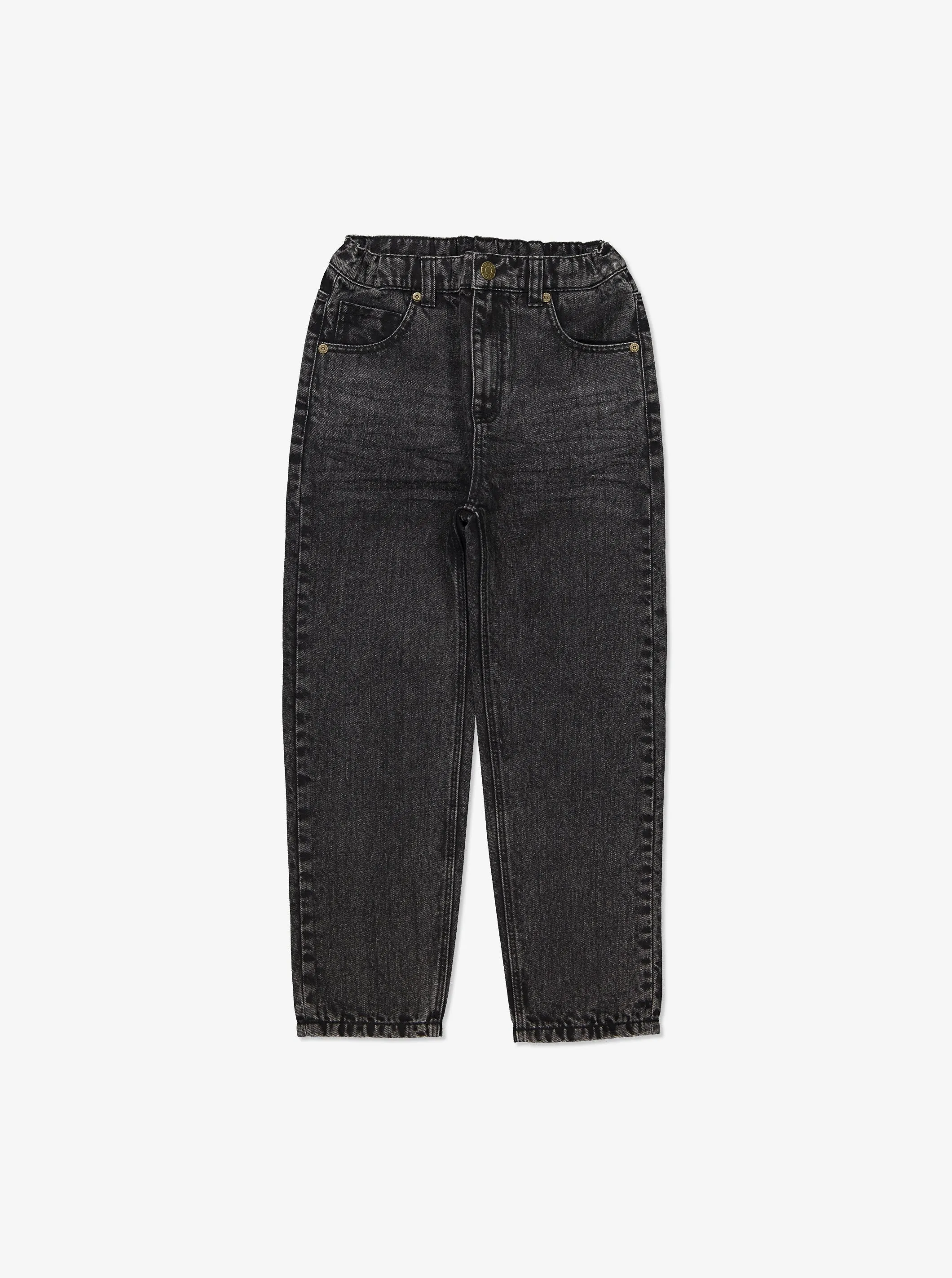 Relaxed Fit Kids Black Jeans