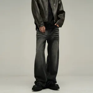 Relaxed Fit Vintage Wash Jeans