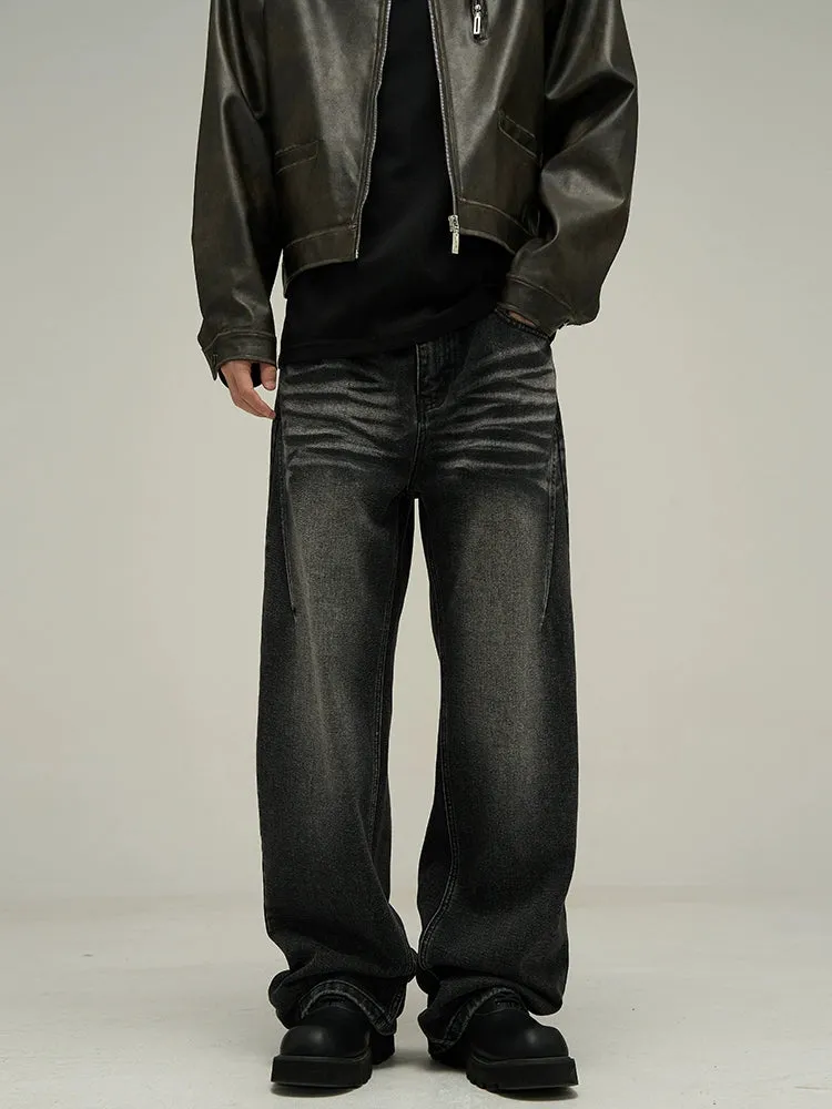 Relaxed Fit Vintage Wash Jeans