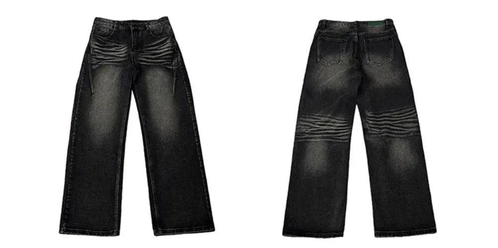 Relaxed Fit Vintage Wash Jeans