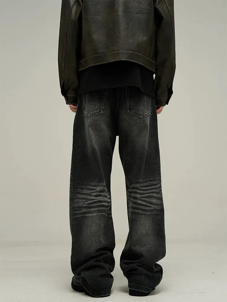 Relaxed Fit Vintage Wash Jeans
